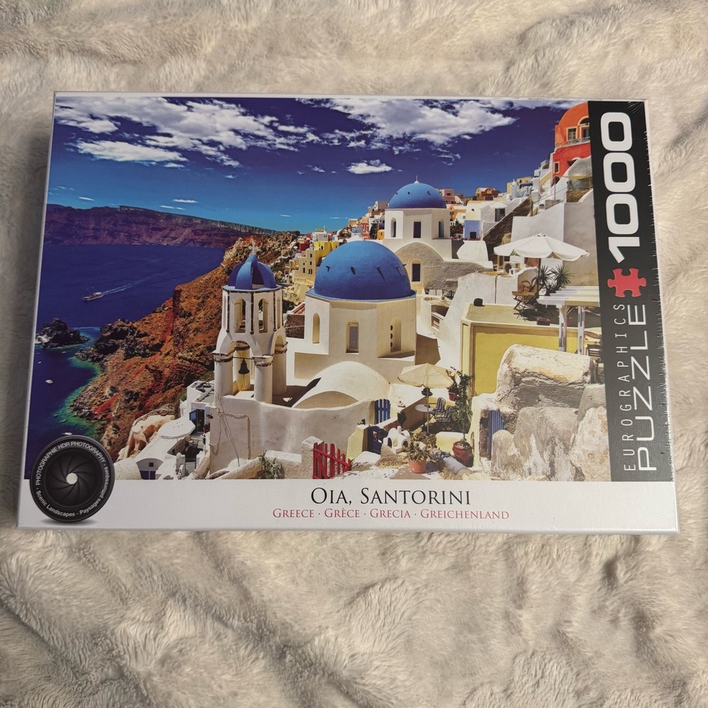 Eurographics 1000 Piece Jigsaw Puzzle Oia, Santorini Greece New Sealed